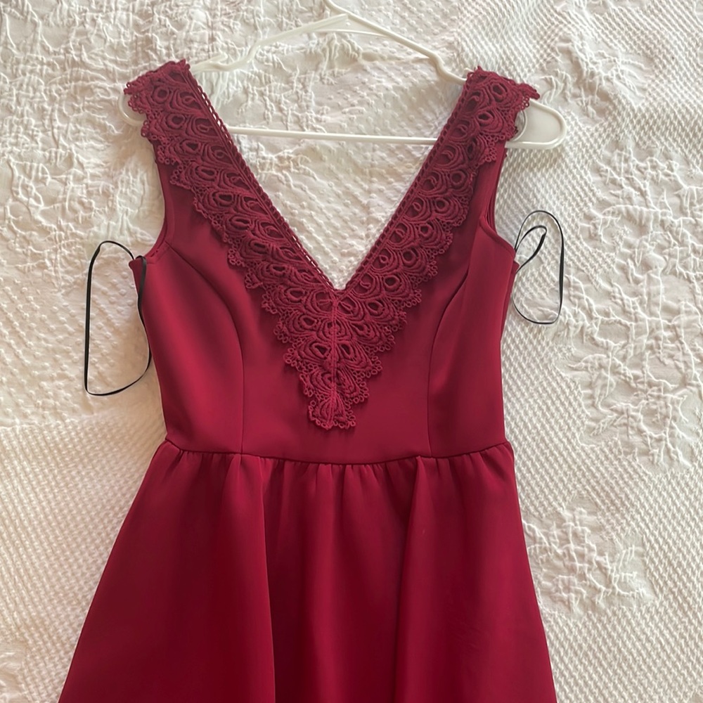 Burgundy Skater Dress